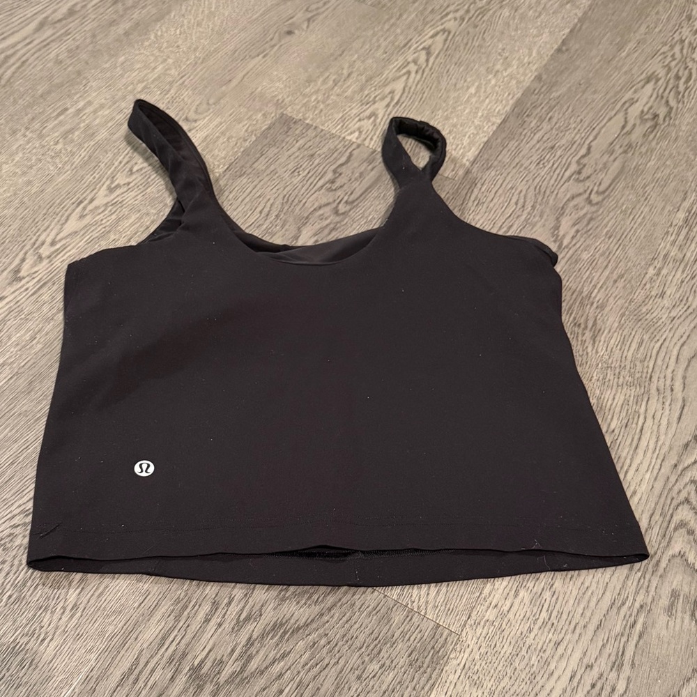 lululemon athletica Black Cropped Sports Tank Top
